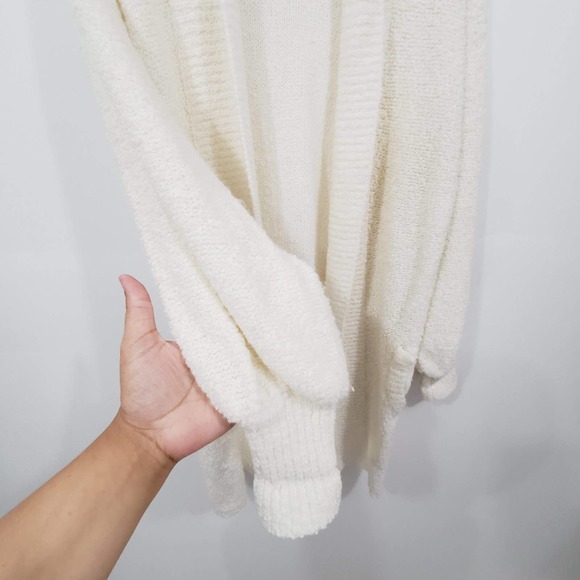 Vintage Monto Par LeChois Ivory Over-Sized Thick Knit Cardigan Sweater Size M - Picture 7 of 10